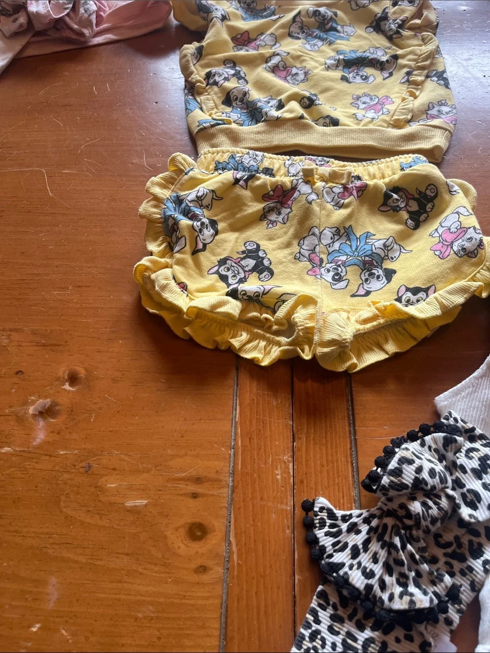 Carter's Pink Floral Ruffle Romper & Assorted Pastel Baby Outfits